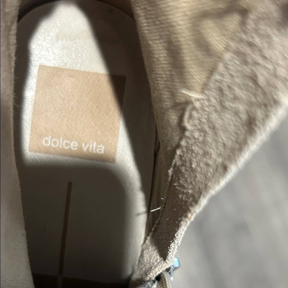 Dolce Vita Cream Heeled Boots - Picture 2 of 9